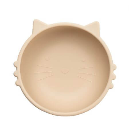 Bol en silicone Kitty I, 6 mois+, Bubble Beige, Appekids