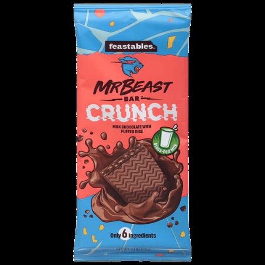Milchschokolade mit Puffreis, Mr. Beast, 60 g, Feastables