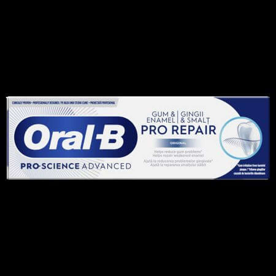 Dentifrice original Advance Gum & Enamel Pro-Repair, 75 ml, Oral B