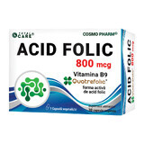 Acide folique Quatrefolique, 800mcg, 30 gélules, Cosmopharm