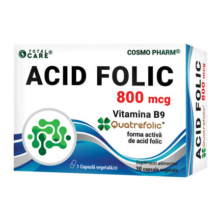 Acido Folico Quatrefolic, 800 mcg, 30 capsule, Cosmopharm