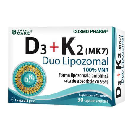 D3 + K2 (MK7) Duo liposomal, 30 gélules, Cosmopharm