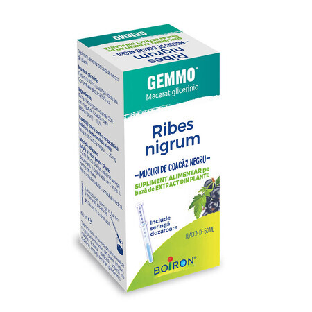 Extrait de bourgeon de cassis Ribes Nigrum Gemmo, 60 ml, Boiron