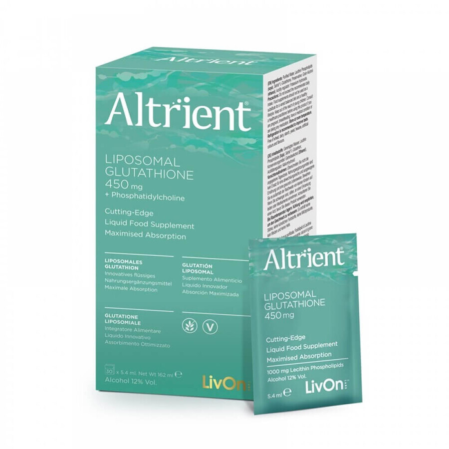 Lipozoosomaal Glutathion Altriënt, 450 mg, 30 sachets, LivOn