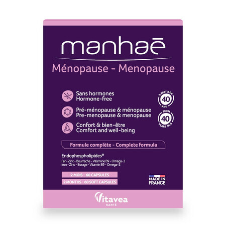 Gélules pour la ménopause, 60 gélules, Manhae