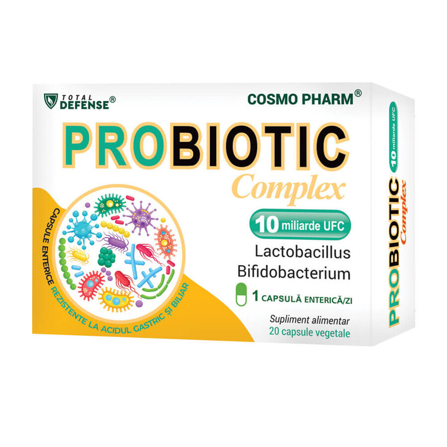 Complexe Probiotique 10mld, 20 gélules, Cosmopharm