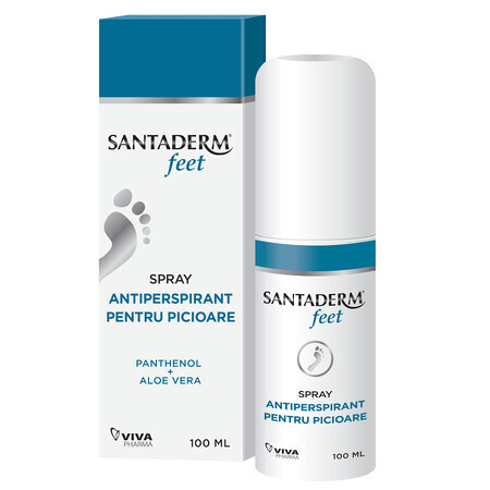 Santaderm 4feet Spray anti-transpirant pour les pieds, 100 ml, Viva Pharma
