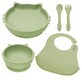 Kitty Silicone Diversion Set, 6 mois, Raw Green, Appekids