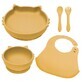 Kitty Silicone Diversion Set, 6 mois+, Honey, Appekids