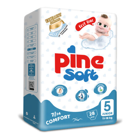 PINE Junior Windeln 11-18 kg Größe 5, x 28 Stück