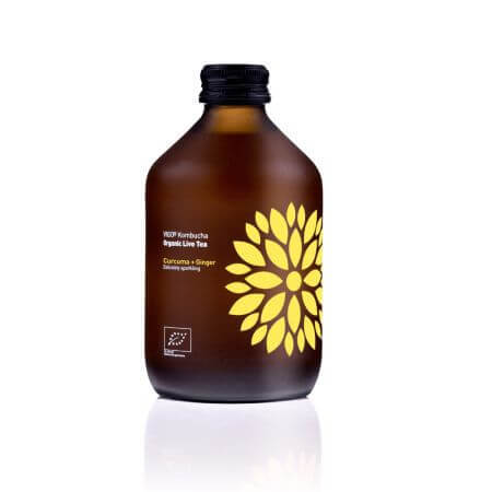 Kombucha biologique Boisson au curcuma et au gingembre, 330ml, Vigo