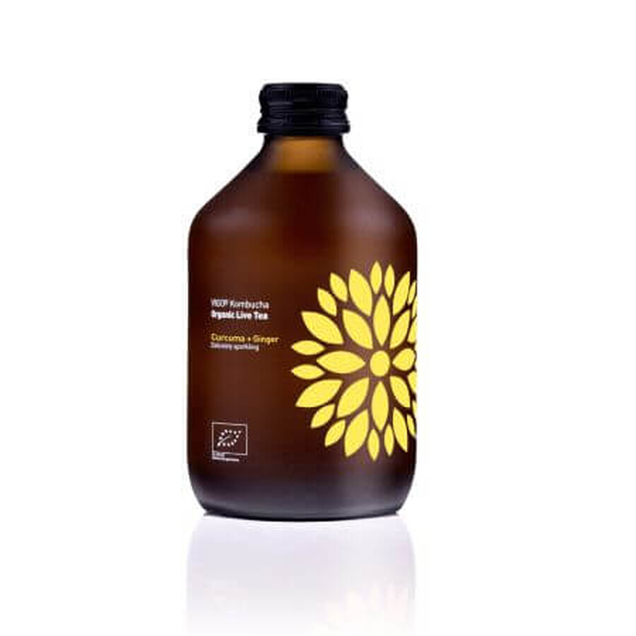 Bevanda biologica Kombucha alla curcuma e zenzero, 330 ml, Vigo