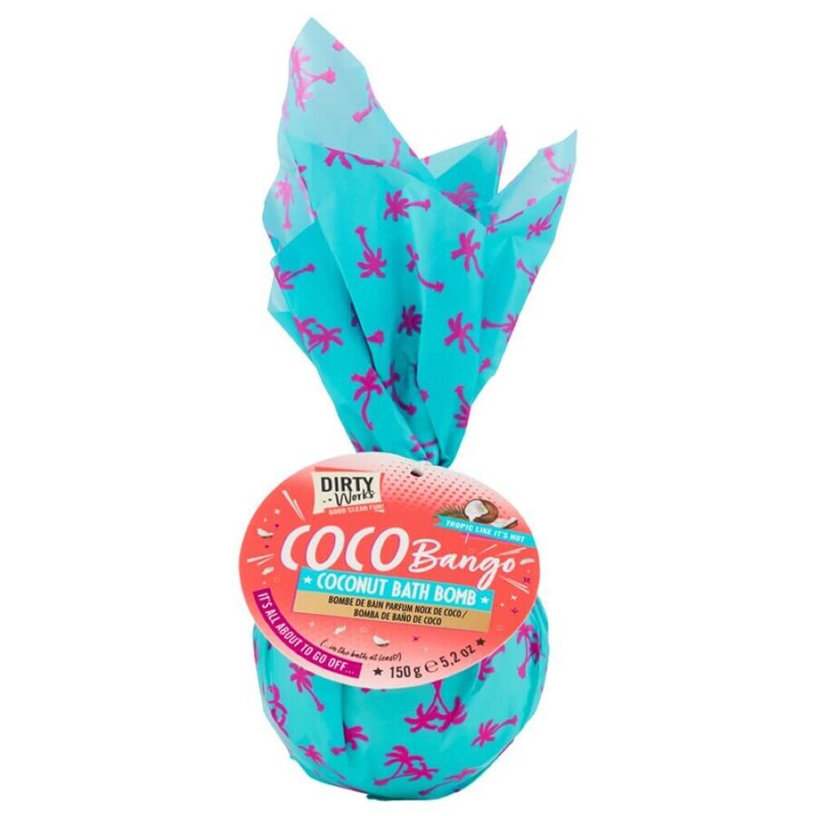 Coco-Bango Kokosnuss Badebombe, 150 g, Dirty Works