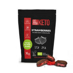 Fraises biologiques enrobées de chocolat noir Keto, 70 g, Cacao