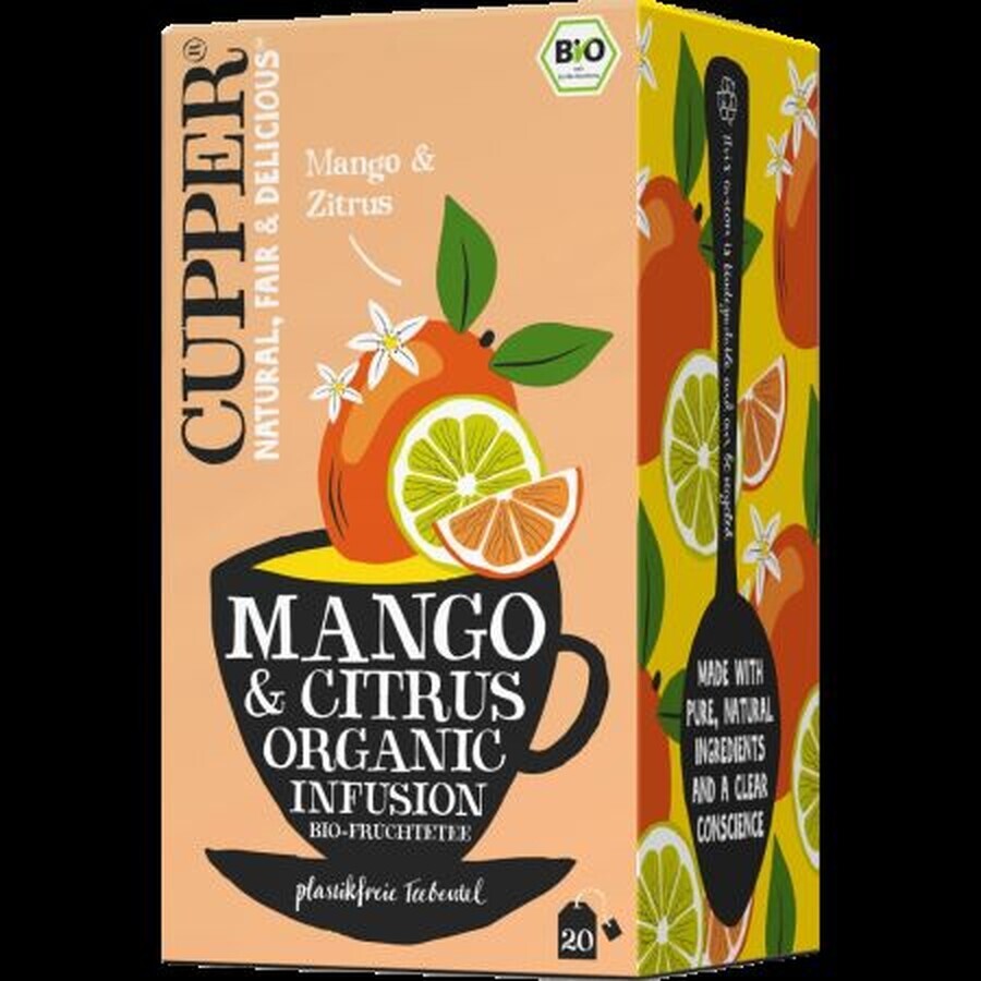 Tè biologico al mango e agli agrumi, 36 g, coppetta