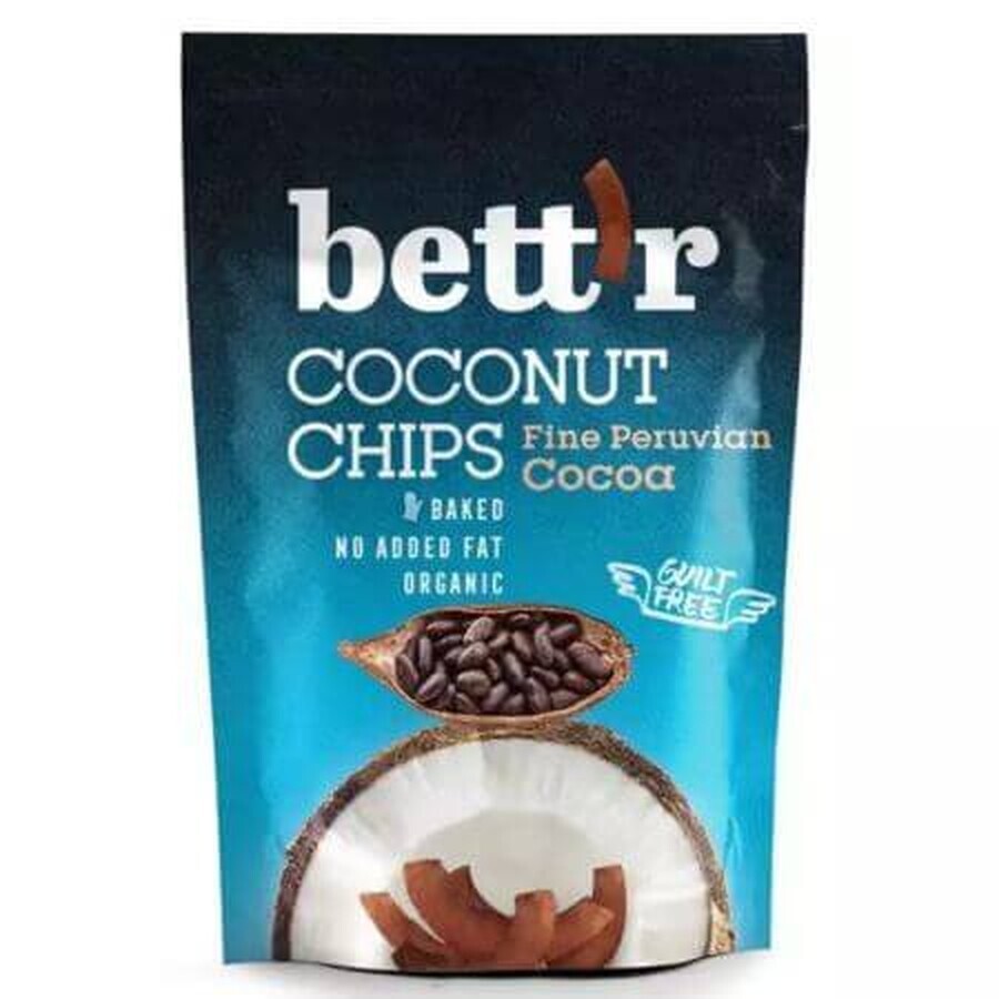 Fine Peruvian Cocoa Organic Coconut Chips, 70 g, Bettr