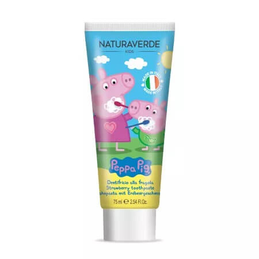 Dentifrice Peppa Pig à la fraise, enfants, 75 ml, Naturaverde