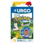 Toppe per bambini Pokemon Tattoo, 16 pezzi, Urgo