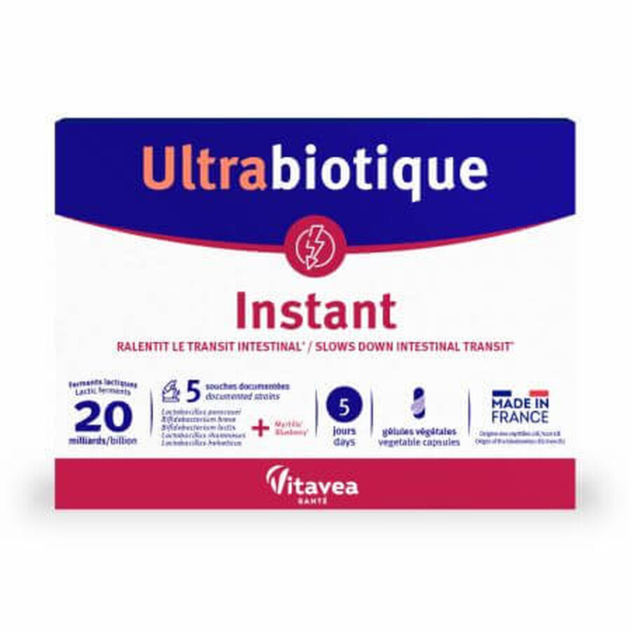 Probiotico istantaneo ultrabiotico, 10 capsule, Vitavea Sante