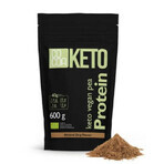 Poudre de protéines de pois biologique avec saveur keto aux amandes, 600 g, cacao