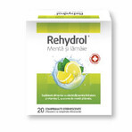 Rehydrol cu aroma de Menta si Lamaie, 20 comprimate efervescente, MBA Pharma