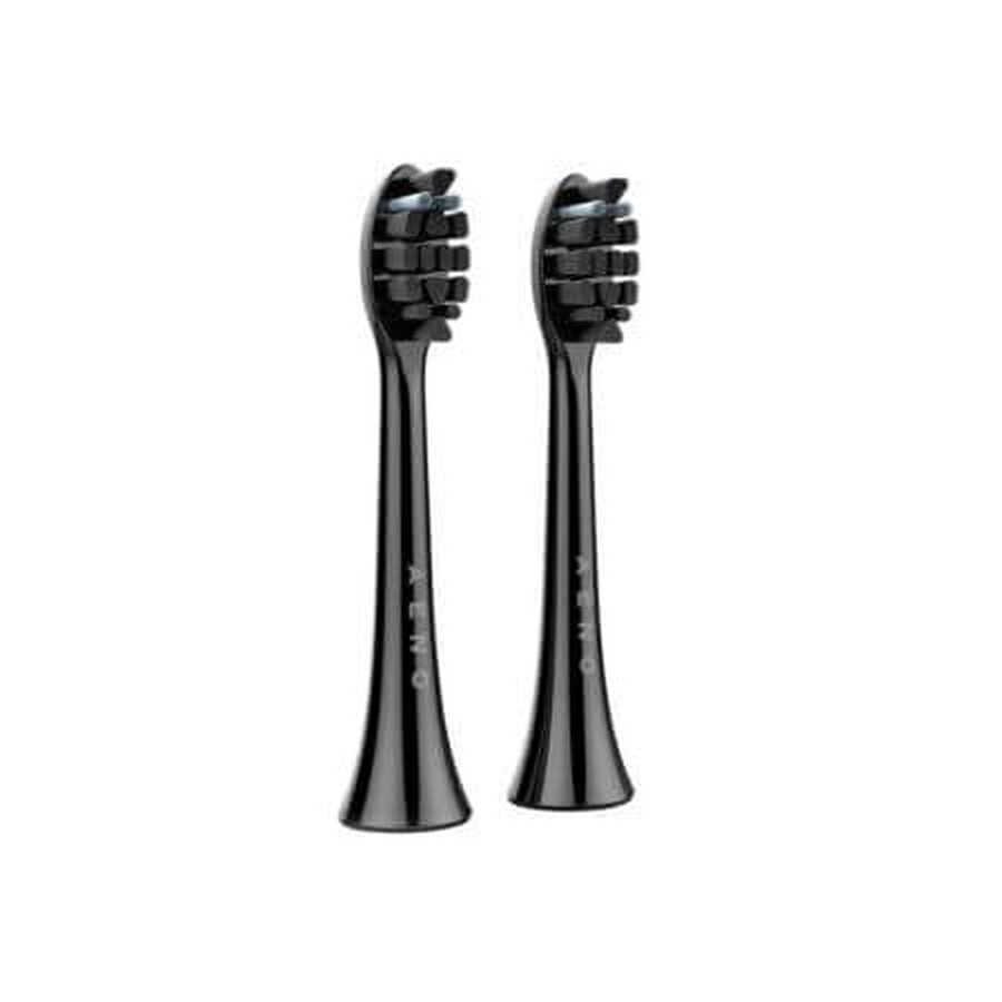 Spare electric toothbrush, Black, 2 pieces, Aeno