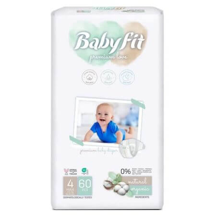 Bio Jumbo Maxi Windeln, Nr. 4, 7-18 Kg, 60 Stück, Babyfit