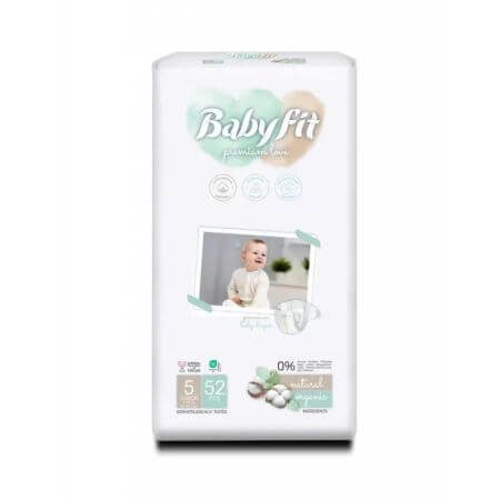 Bio Jumbo Windeln, Nr. 5, 11-25 Kg, 52 Stück, Babyfit