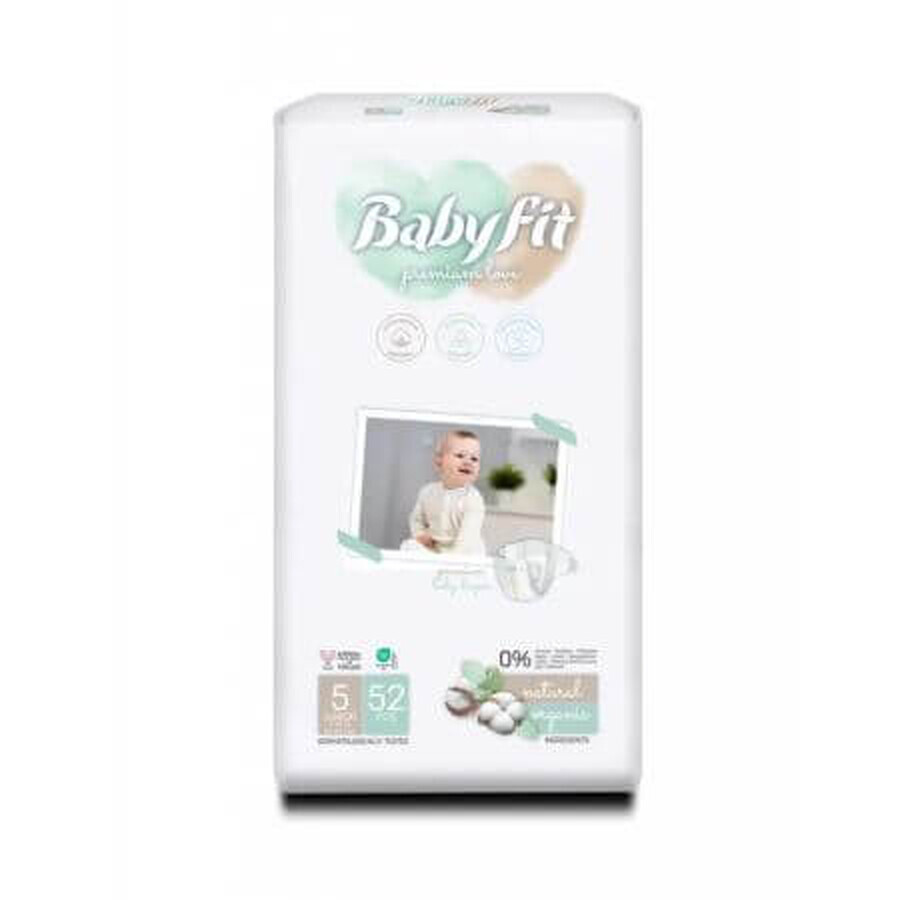 Couches Bio Jumbo, No. 5, 11-25 Kg, 52 pièces, Babyfit