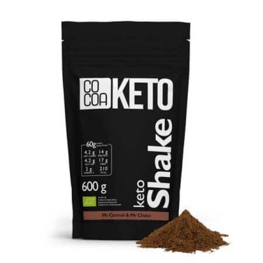 Keto Shake au caramel et au chocolat biologique, 600 g, cacao