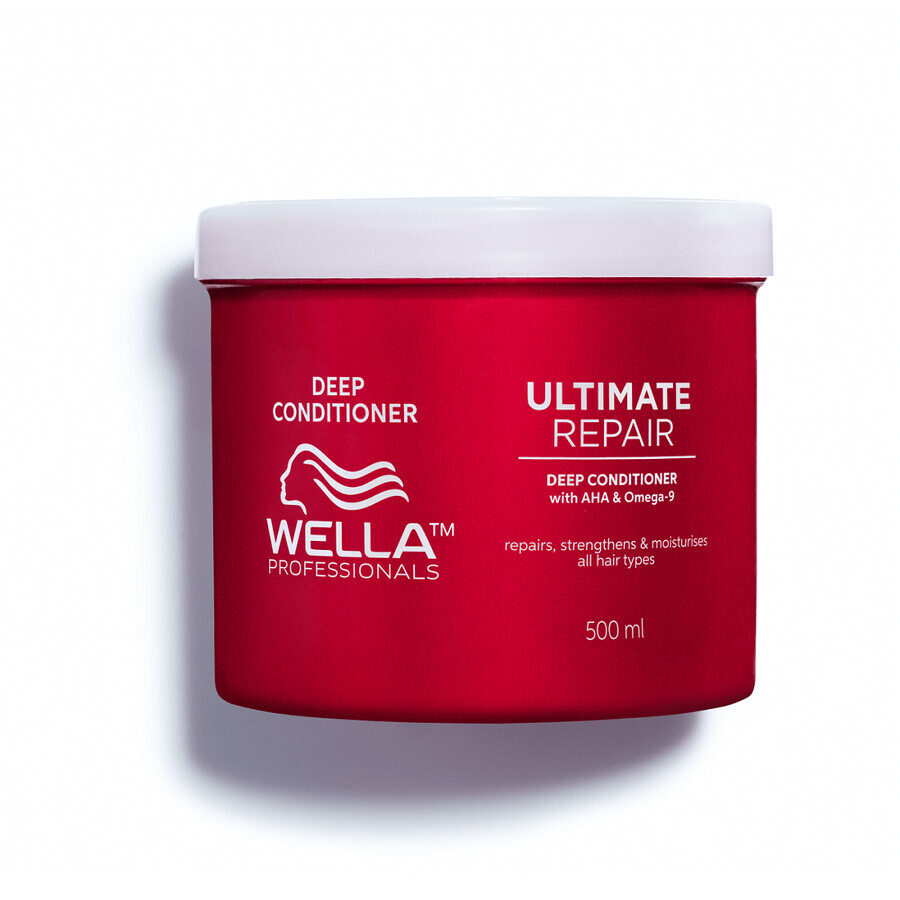 Ultimate Repair Conditioner avec AHA et Omega 9 pour cheveux abîmés, 500ml, Wella Professionals
