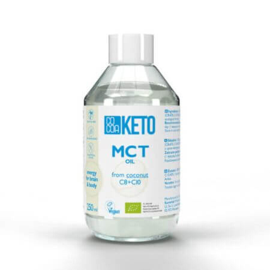 Huile de coco Bio MCT Keto, 250 ml, Cacao