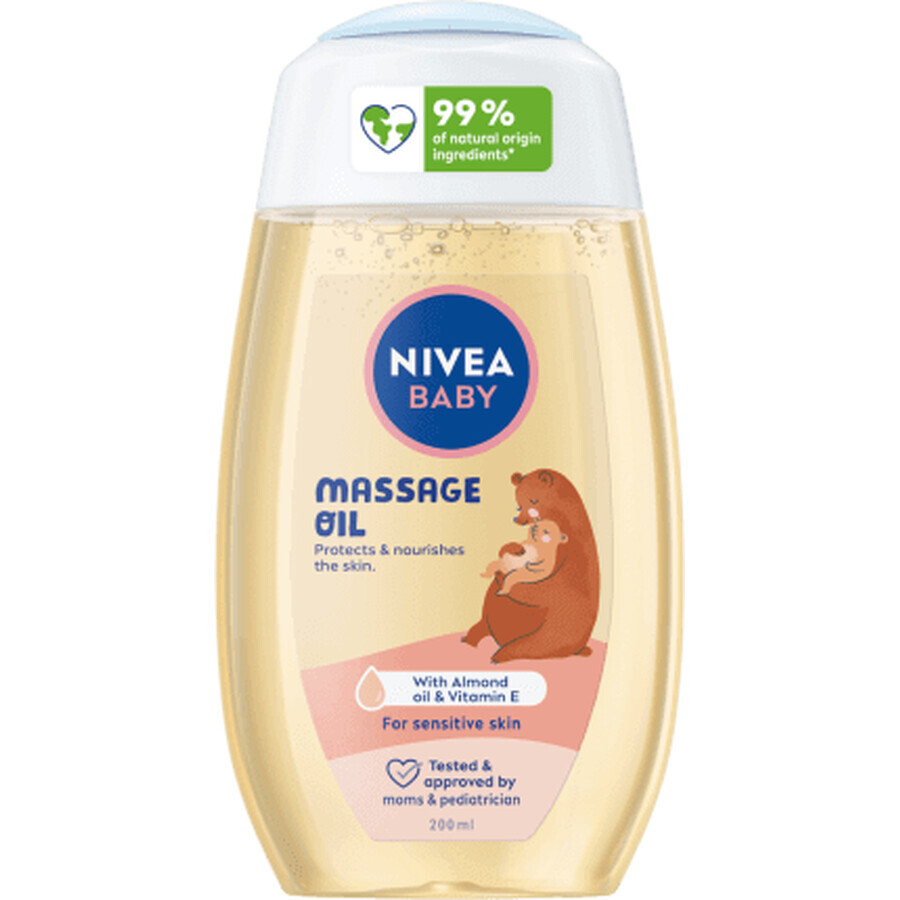 Huile de massage pour bébé, 200 ml, Nivea Baby