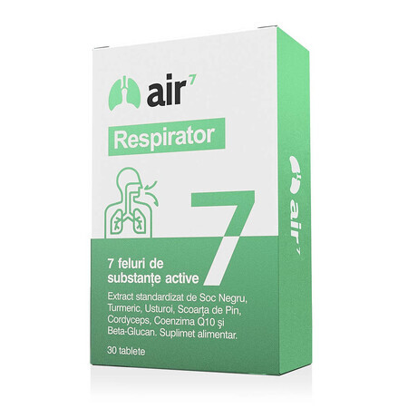 Air 7 Atemschutzmaske, 30 Tabletten, Grün Splid