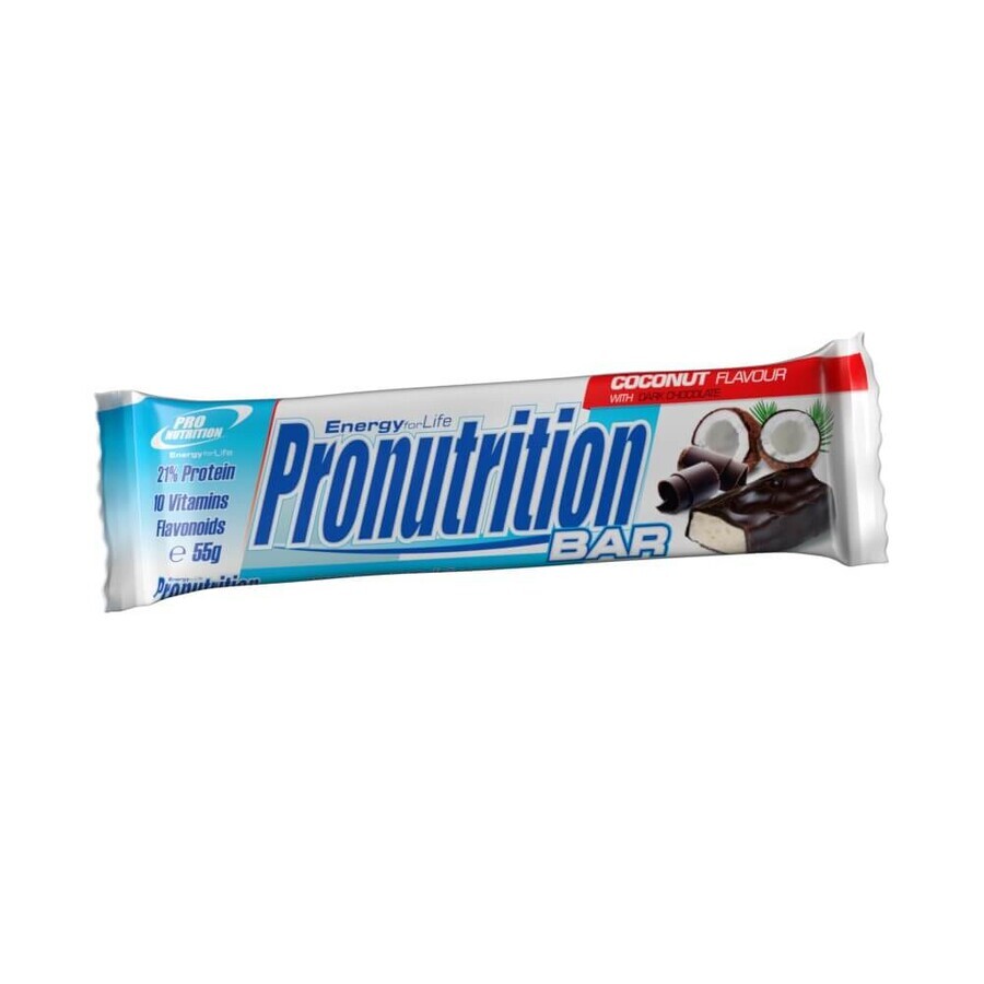 Barre protéinée à la noix de coco, 55 g, Pronutrition