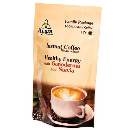 Kaffee mit Ganoderma und Stevia Instant-Kaffeemischung Family, 250 g, Ayura Herbal