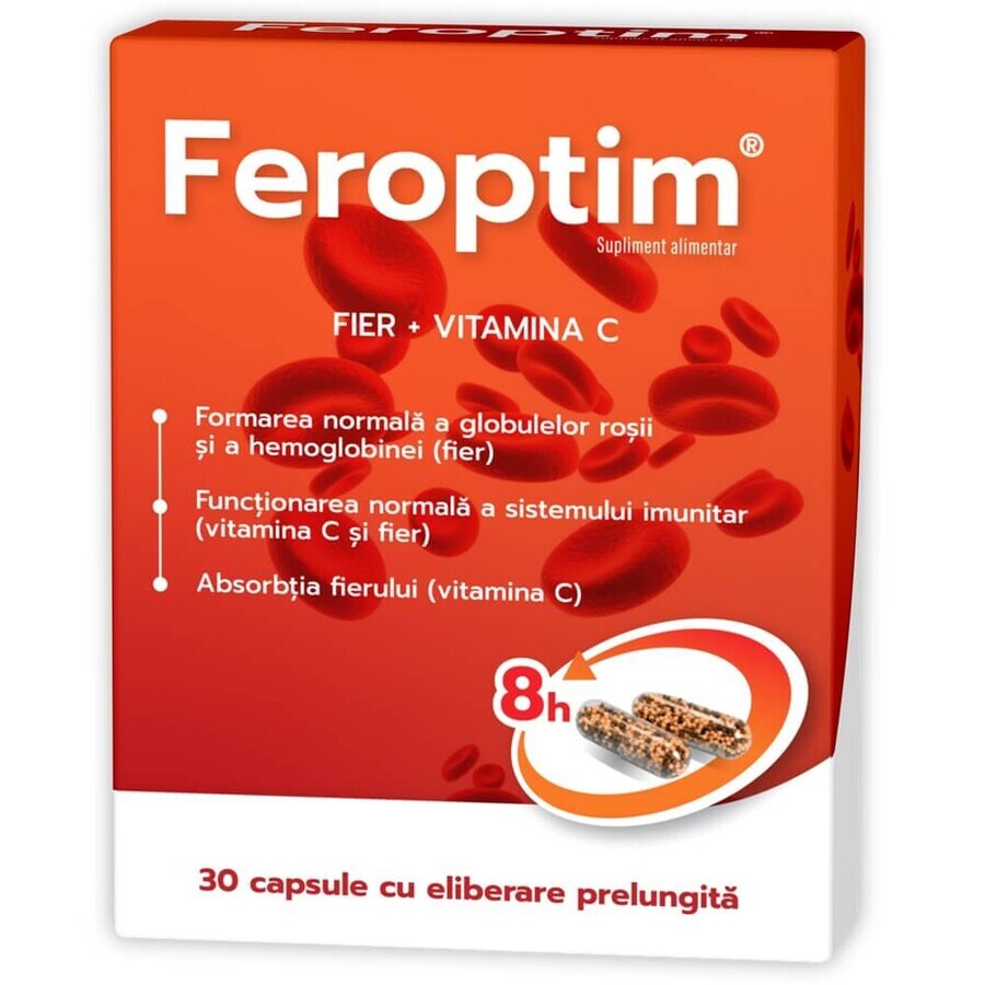 Feroptim Retard, 30 gélules à libération prolongée, Zdrovit