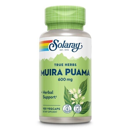 Muira Puama, 600 mg, 100 gélules végétales, Secom