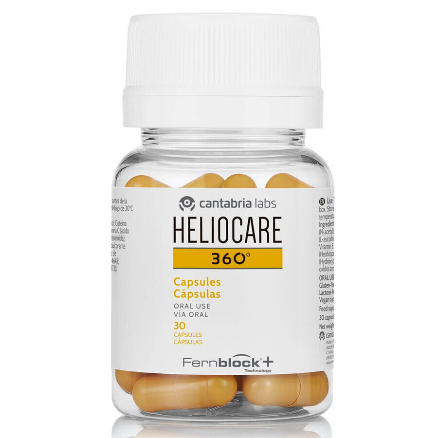 Heliocare 360 complément alimentaire pour la peau, 30 gélules, Cantabria