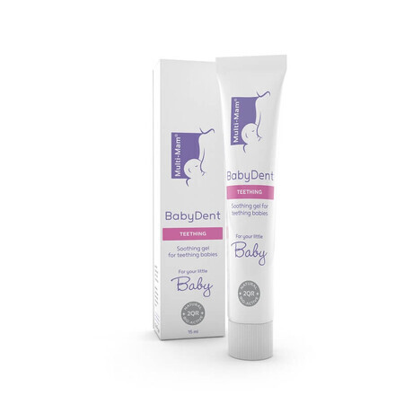 Multi-Mam BabyDent gel gengivale lenitivo per l'eruzione dei denti, 15 ml, Bioclin