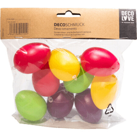 Heitmann Mehrfarbige Deko-Eier, 9 Stück