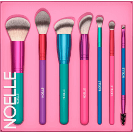 Noelle Set de 7 pinceaux de maquillage Candy, 1 Set