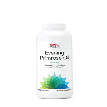 GNC Women`s Evening Primrose Oil 1300 mg, Huile d'onagre, 180 cps