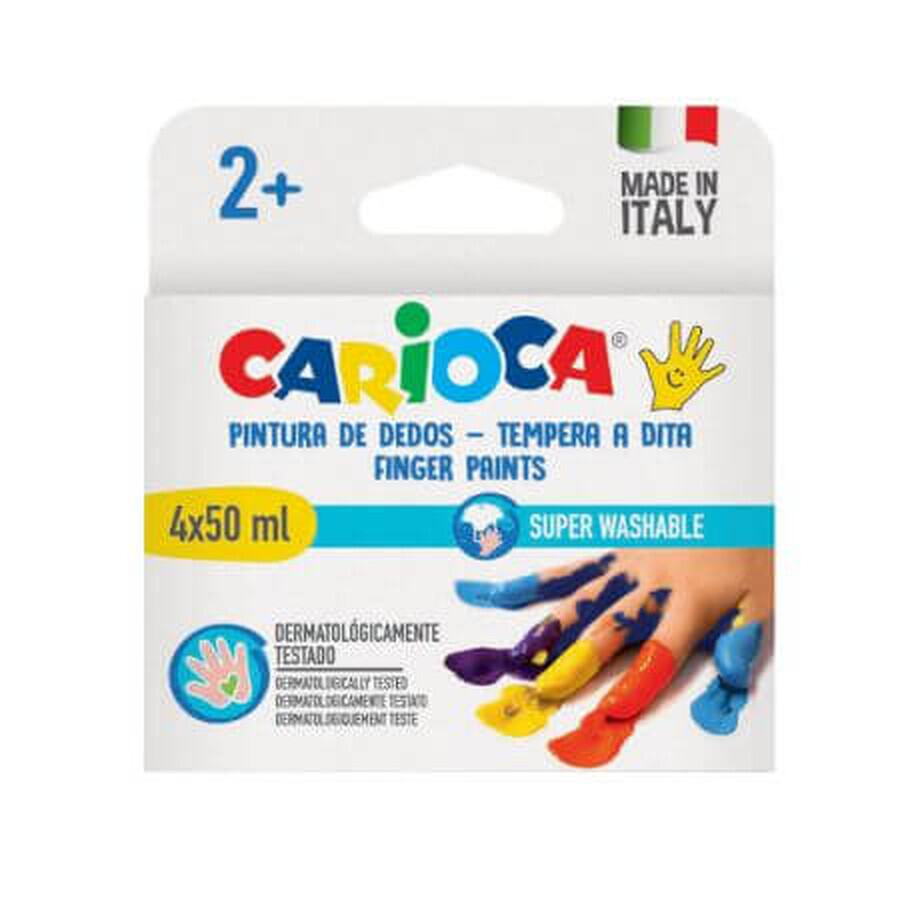 Finger Baby Watercolour, +2 ans, 4 x 50 ml, Carioca