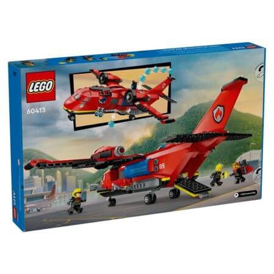 Avion de pompiers, +6 ans, 60413, Lego City