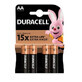 Batterie AA 15X Extra Life, 4 pezzi, Duracell
