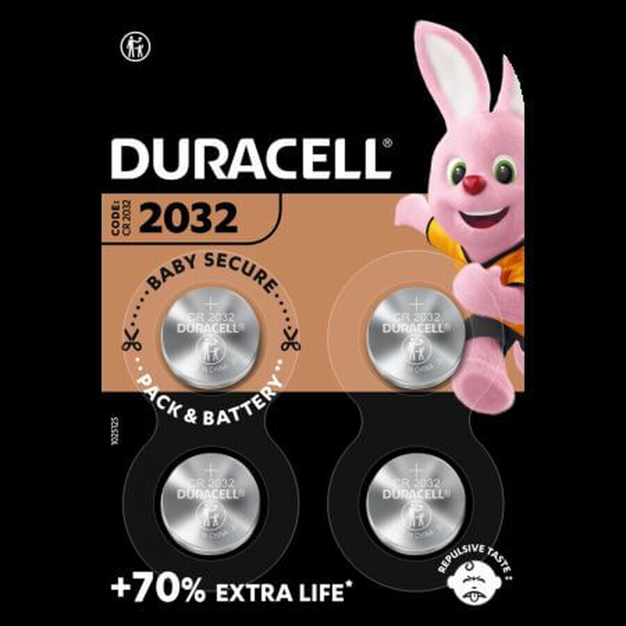 Batterie al litio rotonde 3V 2032, 2 pezzi, Duracell
