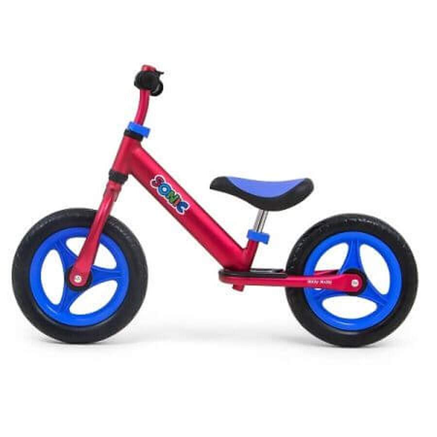 Bicicletta leggera in alluminio senza pedali Sonic, Rosso, Milly Maly
