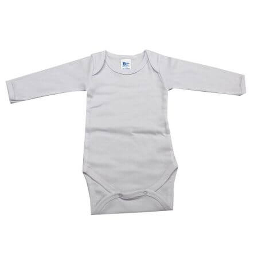 Body à manches longues en coton Rib, 12-18 mois, White, Baltic Bebe