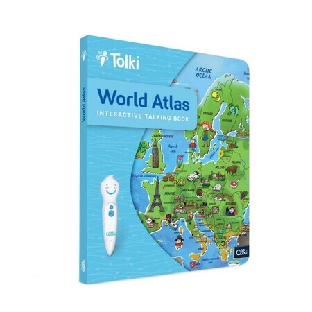 Livre interactif, Atlas du monde en anglais, Raspundel Istetel